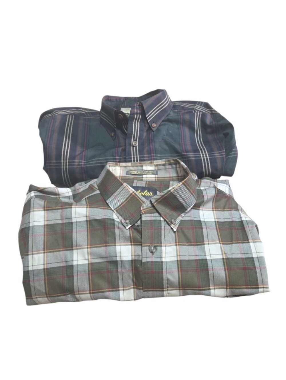 Cabela's Outfitter‎ Series Lot Of 2 XL Tall Button Shirts Cotton Workwear Flaws